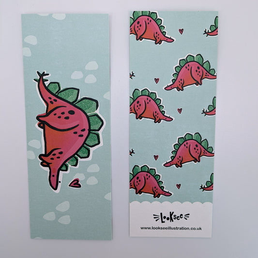 Steg the Stegosaurus Dinosaur Bookmark
