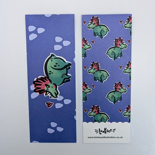 Topsy the Triceratops Dinosaur Bookmark