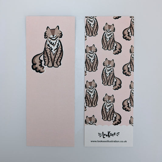 Mocha the Brown Fluffy Cat Bookmark