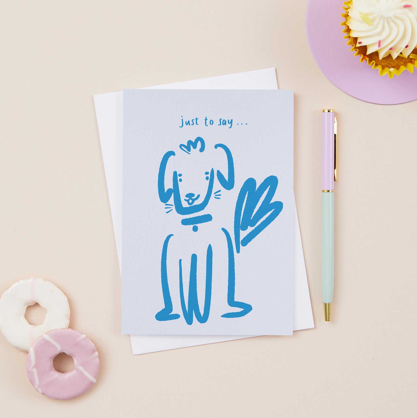 Lucky the Dog Just to Say Card