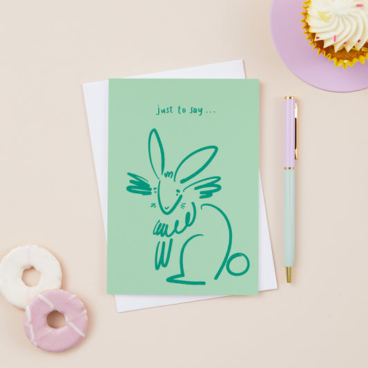 Letta the Rabbit Just to Say Card