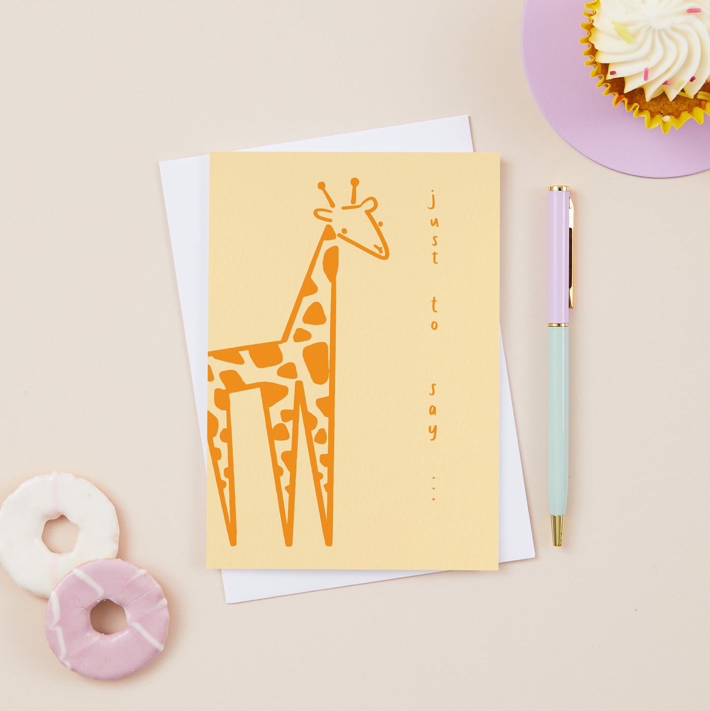 Langston the Giraffe Just to Say Card