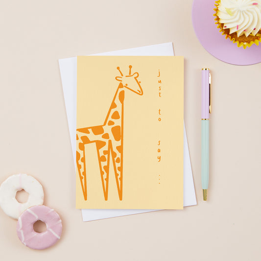 Langston the Giraffe Just to Say Card
