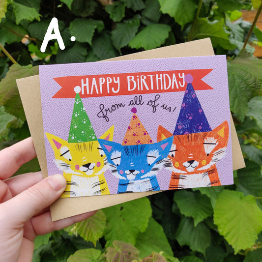 Party Tigers Group Happy Birthday From All of Us Card
