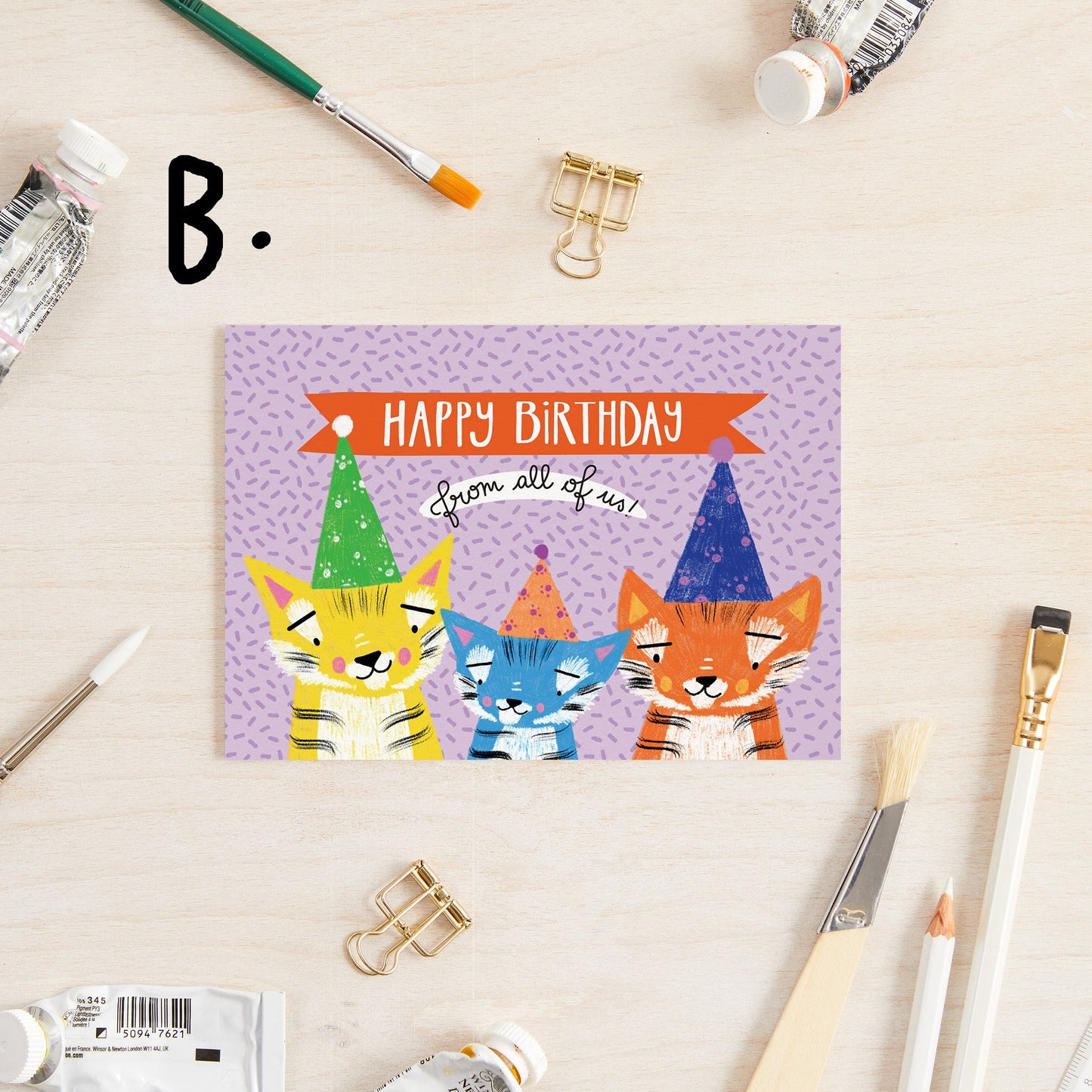 Party Tigers Group Happy Birthday From All of Us Card