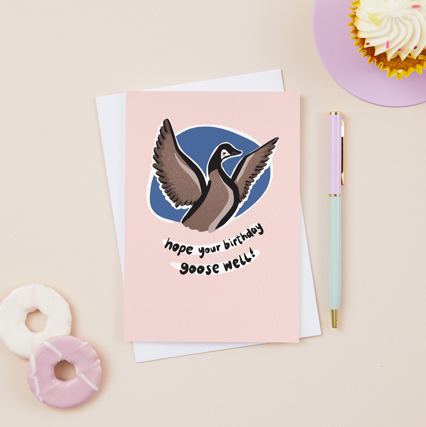 Cordelia the Canada Goose Birthday Card