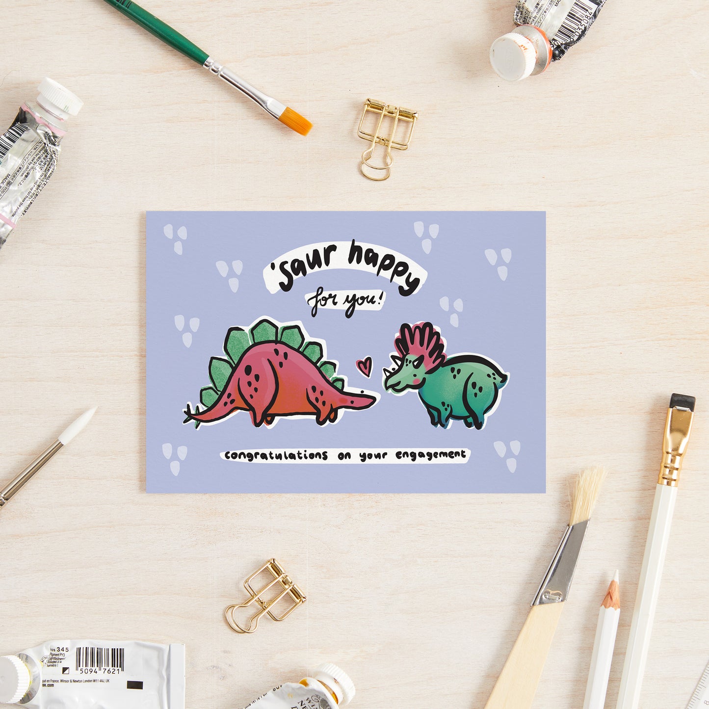 Topsy & Steg Dinosaurs Engagement Card