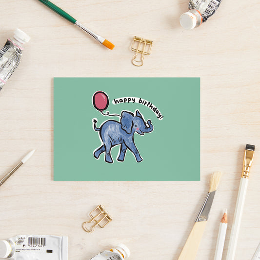 Neiro the Baby Elephant Birthday Card