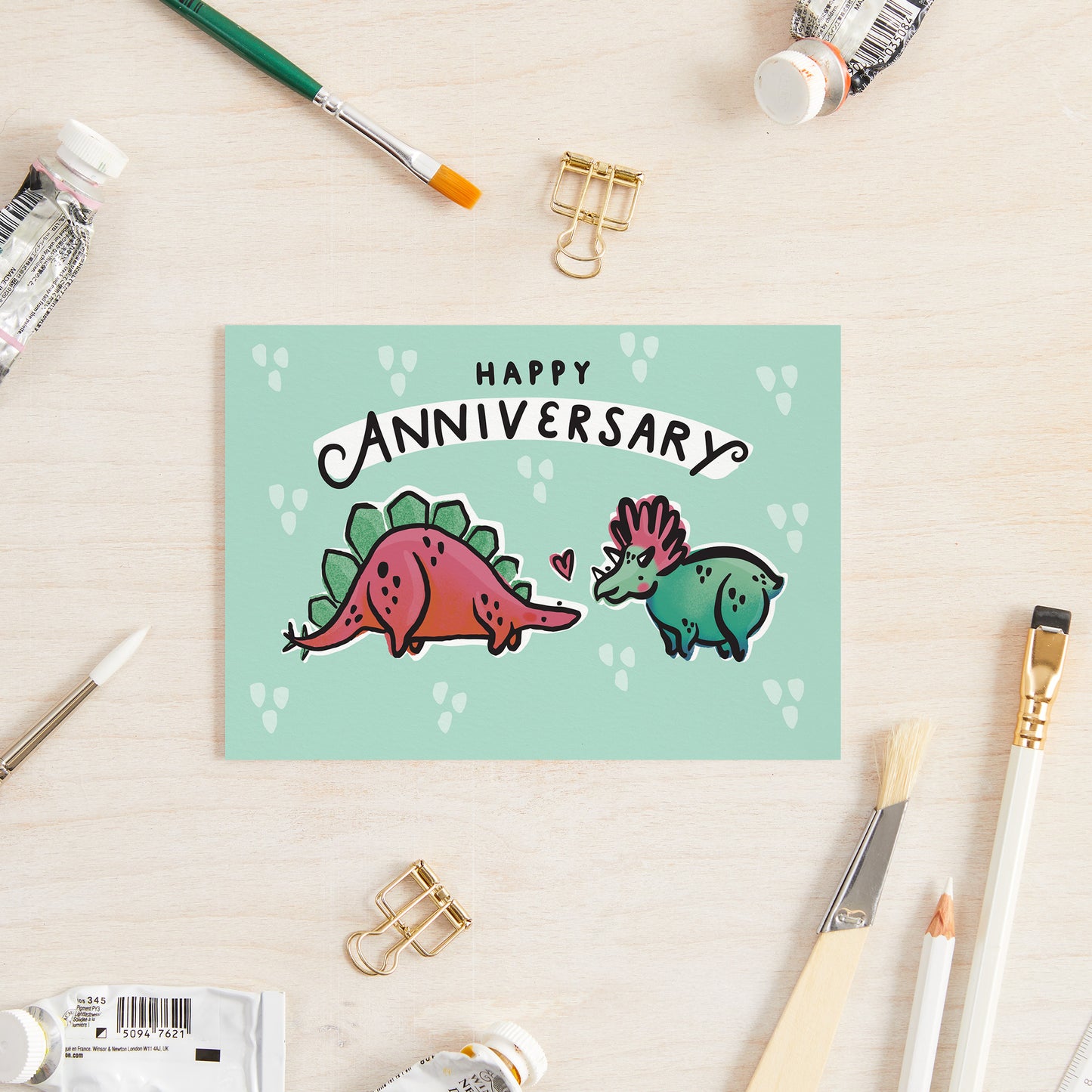 Topsy & Steg Dinosaurs Anniversary Card