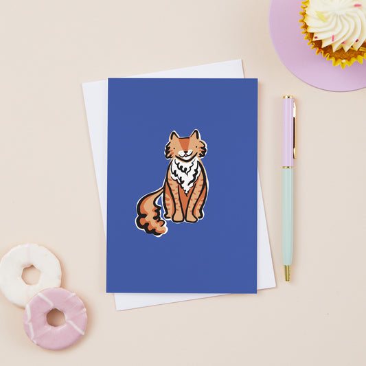Jasper the Fluffy Ginger Tabby Cat Card