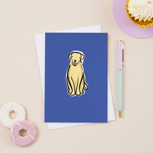 Midas the Yellow Labrador Dog Card