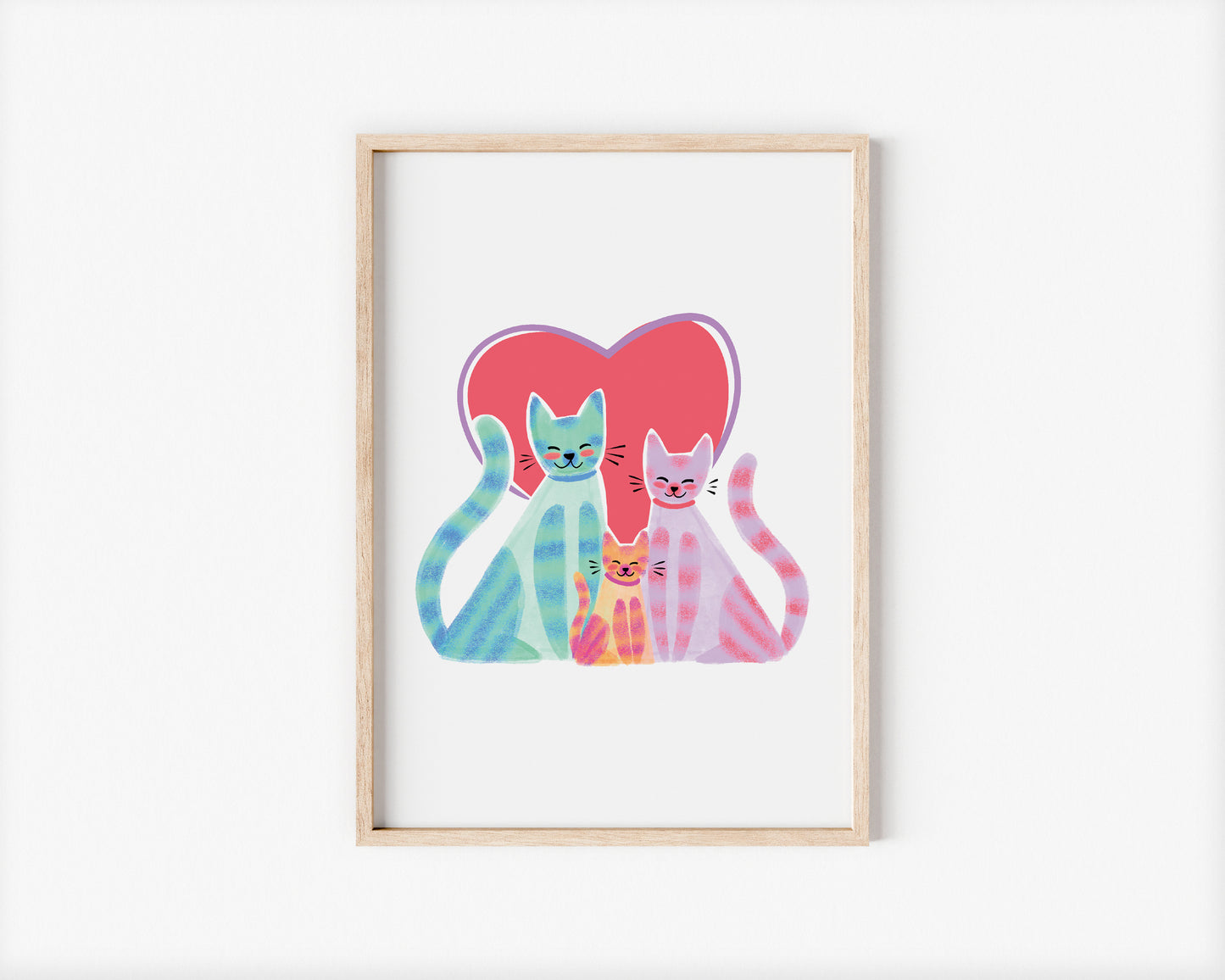 Cat Trio A5 Art Print