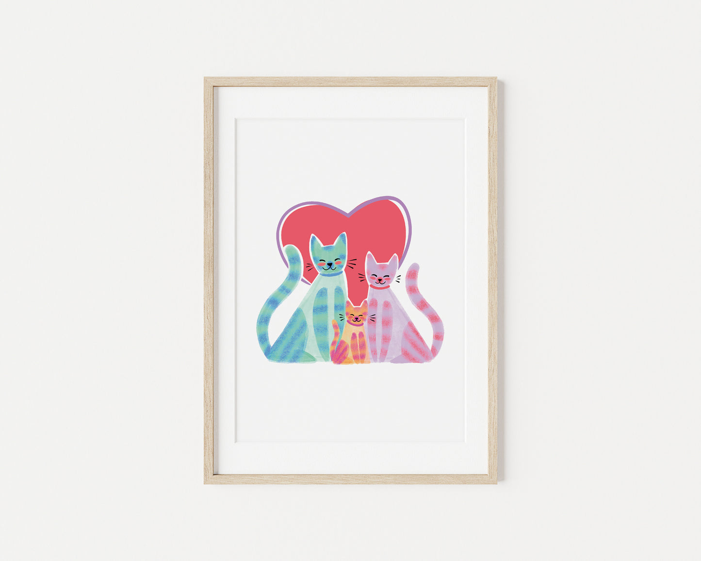 Cat Trio A5 Art Print