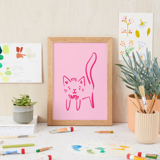 Cleo the Cat A4 Art Print