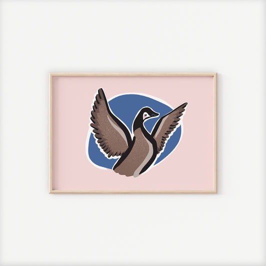 Cordelia the Canada Goose A5 Art Print