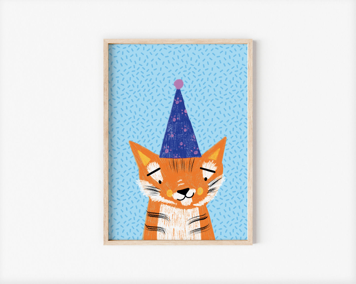 Gabriel the Orange Party Tiger A5 Art Print