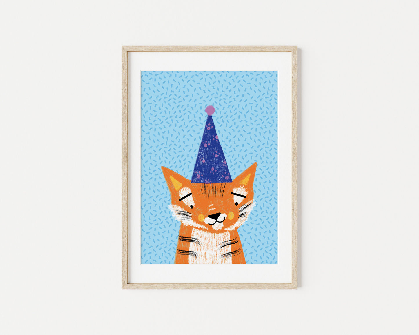 Gabriel the Orange Party Tiger A5 Art Print