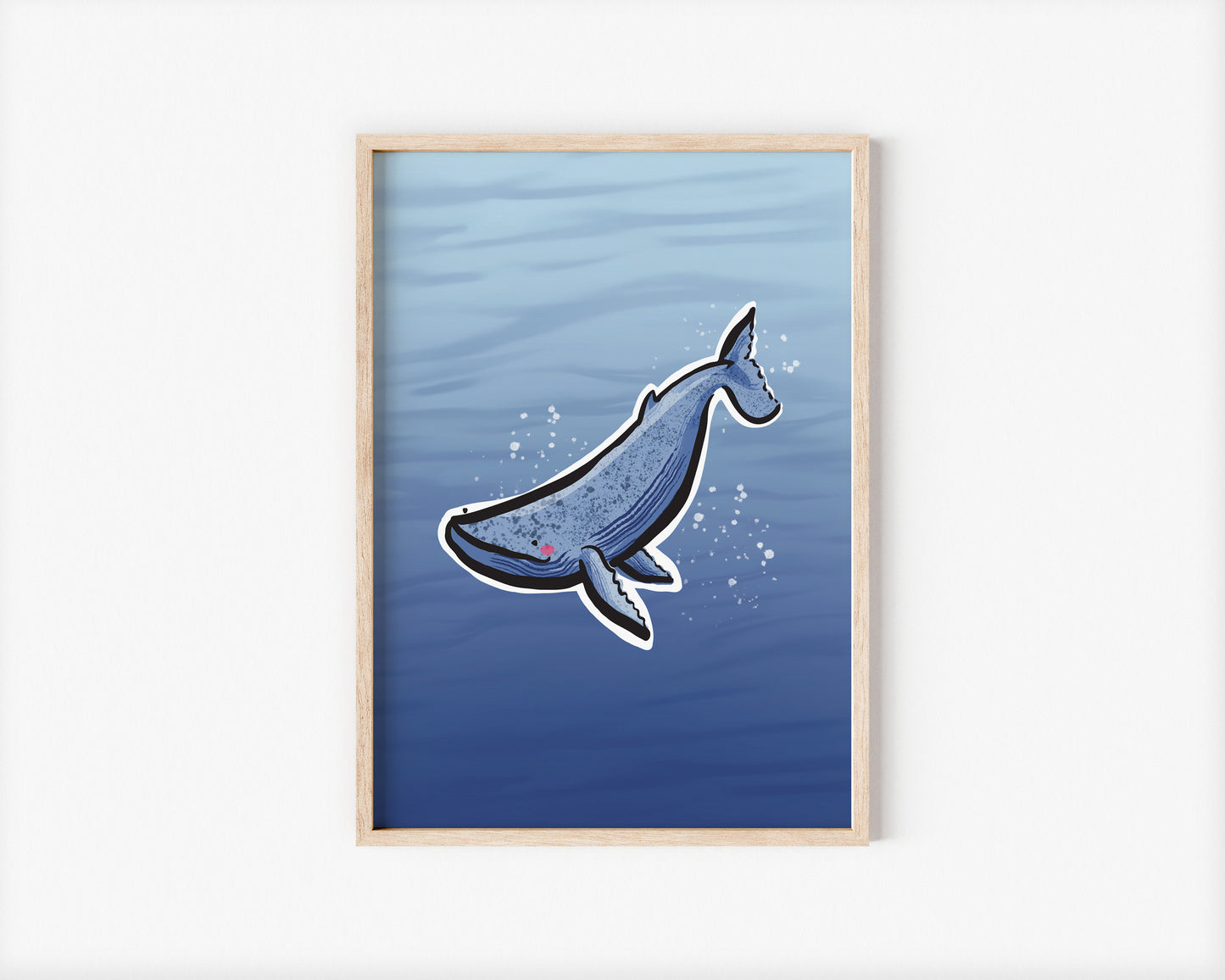 Indigo the Humpback Whale A5 Art Print