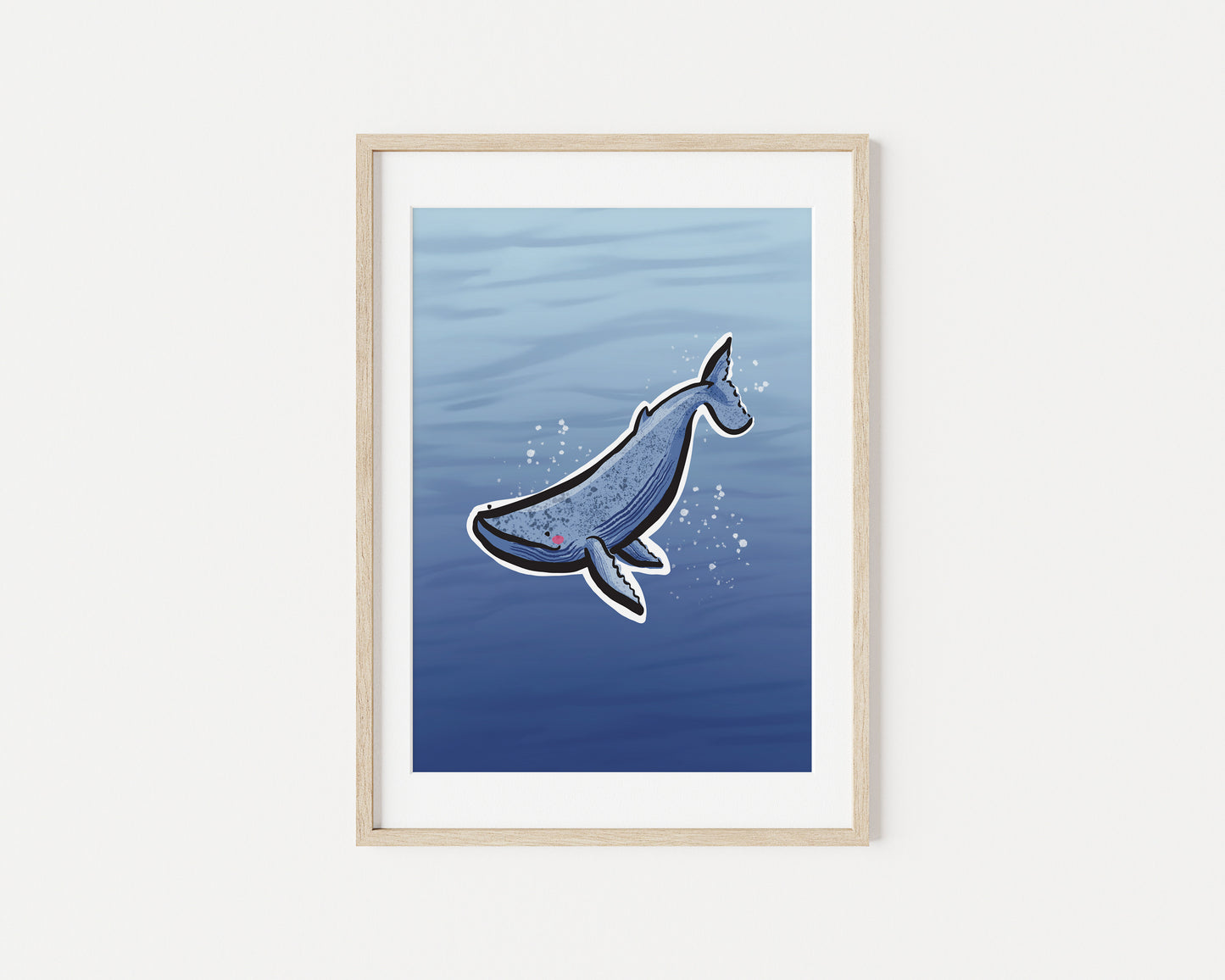 Indigo the Humpback Whale A5 Art Print