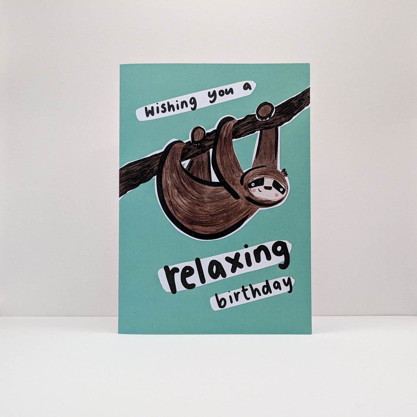 Sereno the Relaxing Sloth Birthday Card