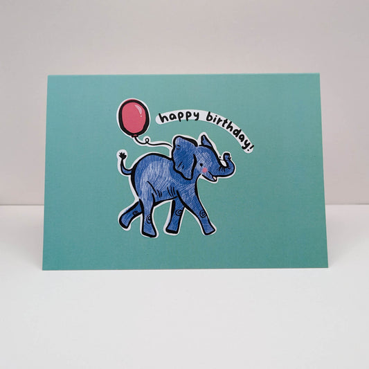Neiro the Baby Elephant Birthday Card