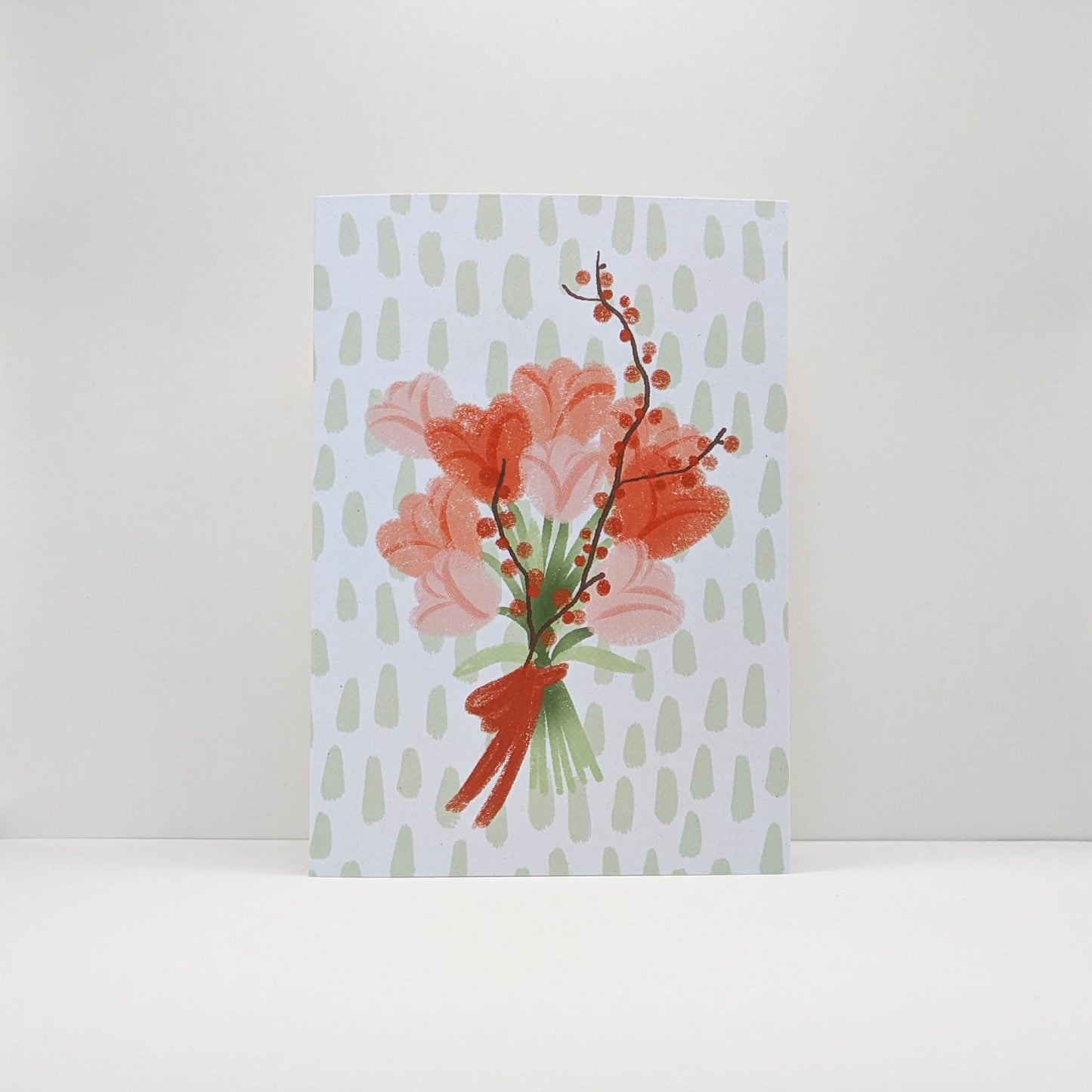 Bouquet Blank Card | Warm Colours