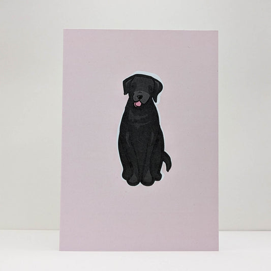 Pepper the Black Labrador Dog Card