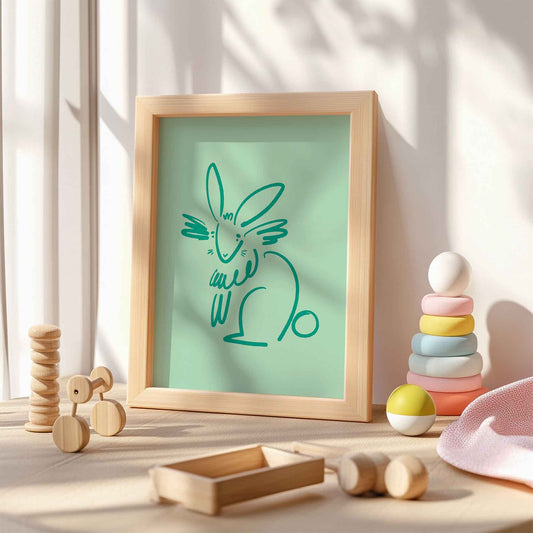 Letta the Rabbit A4 Art Print