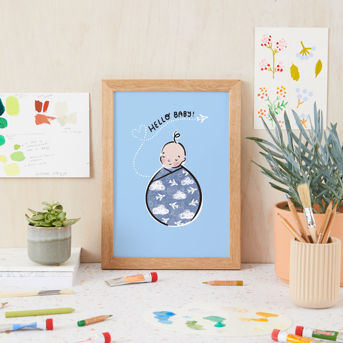 Little Adventurer Baby Amelia A5 Art Print