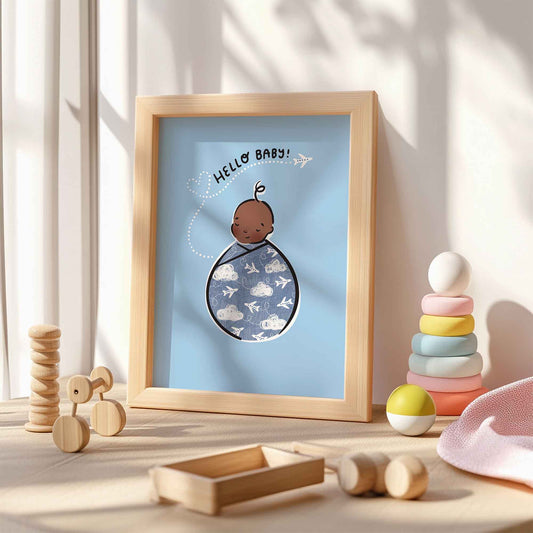 Little Adventurer Baby Wilbur A5 Art Print