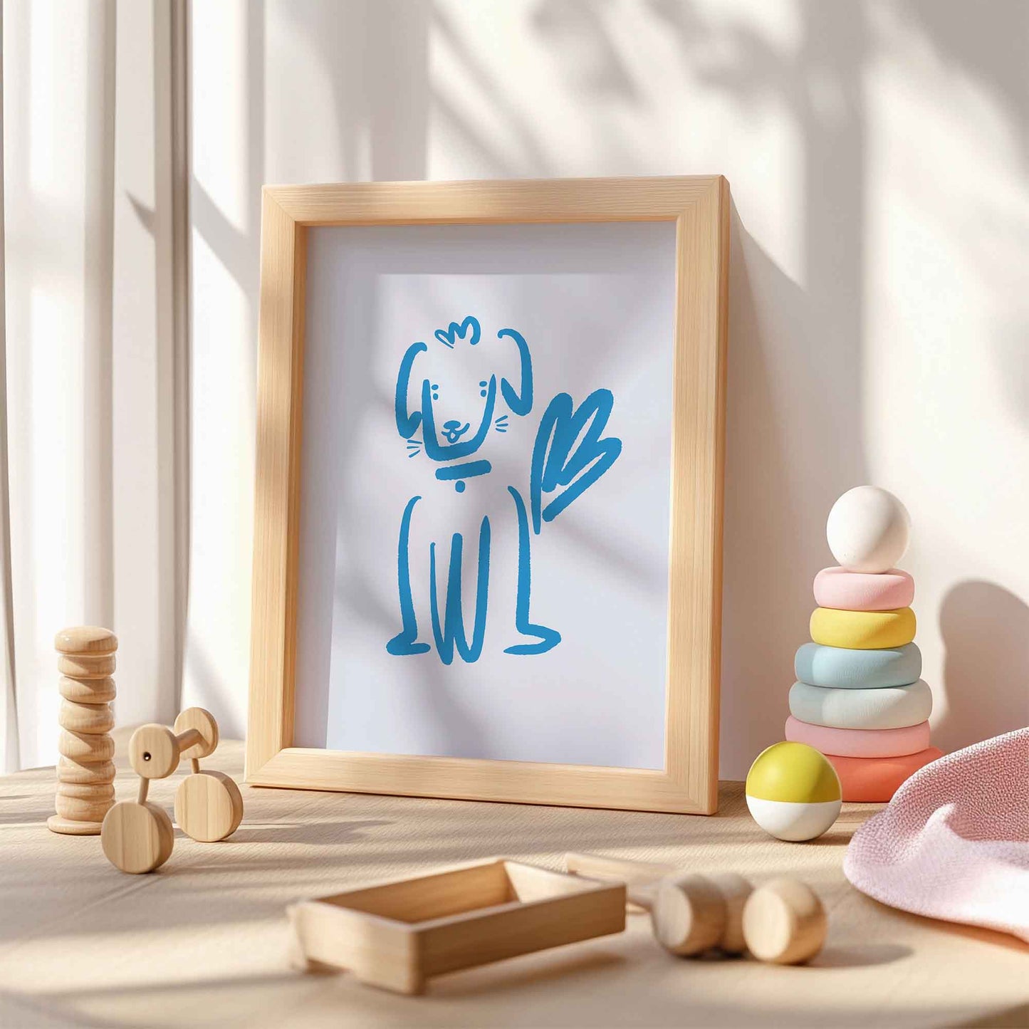 Lucky the Dog A4 Art Print