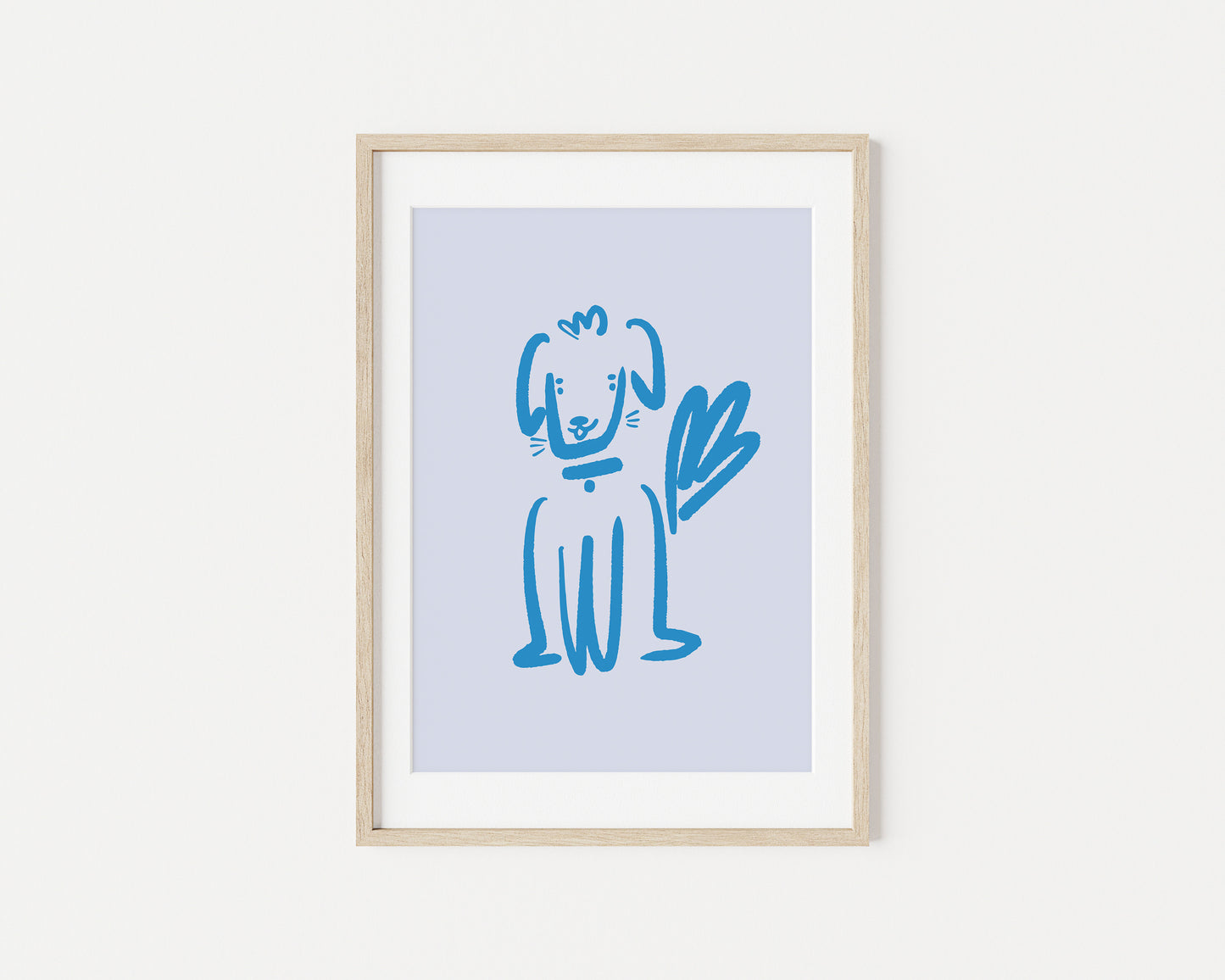 Lucky the Dog A4 Art Print