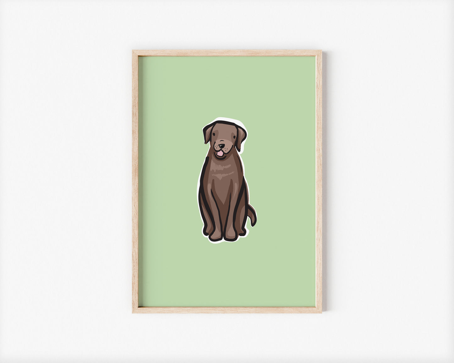 Maple the Chocolate Labrador Dog A5 Art Print