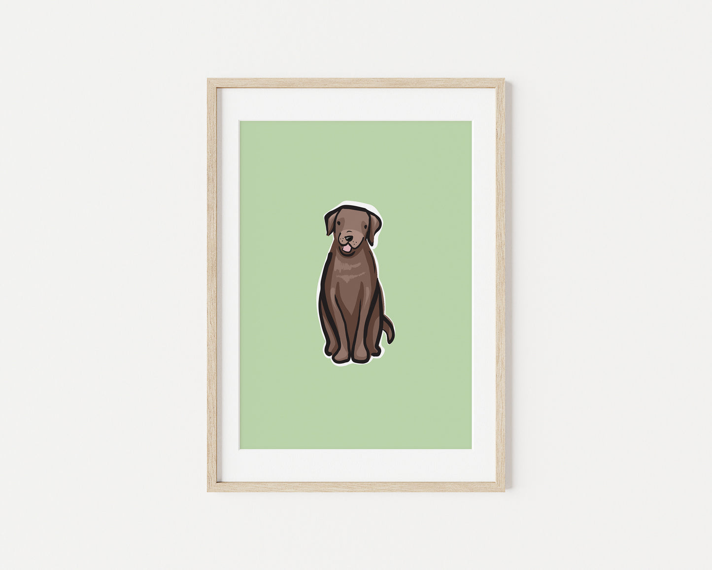 Maple the Chocolate Labrador Dog A5 Art Print
