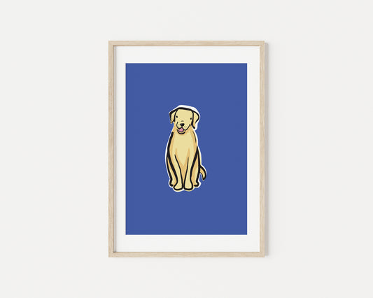 Midas the Yellow Labrador Dog A5 Art Print