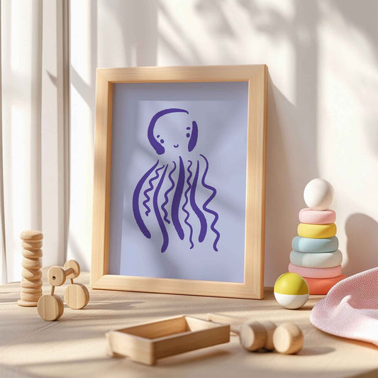 Octavia the Octopus A4 Art Print