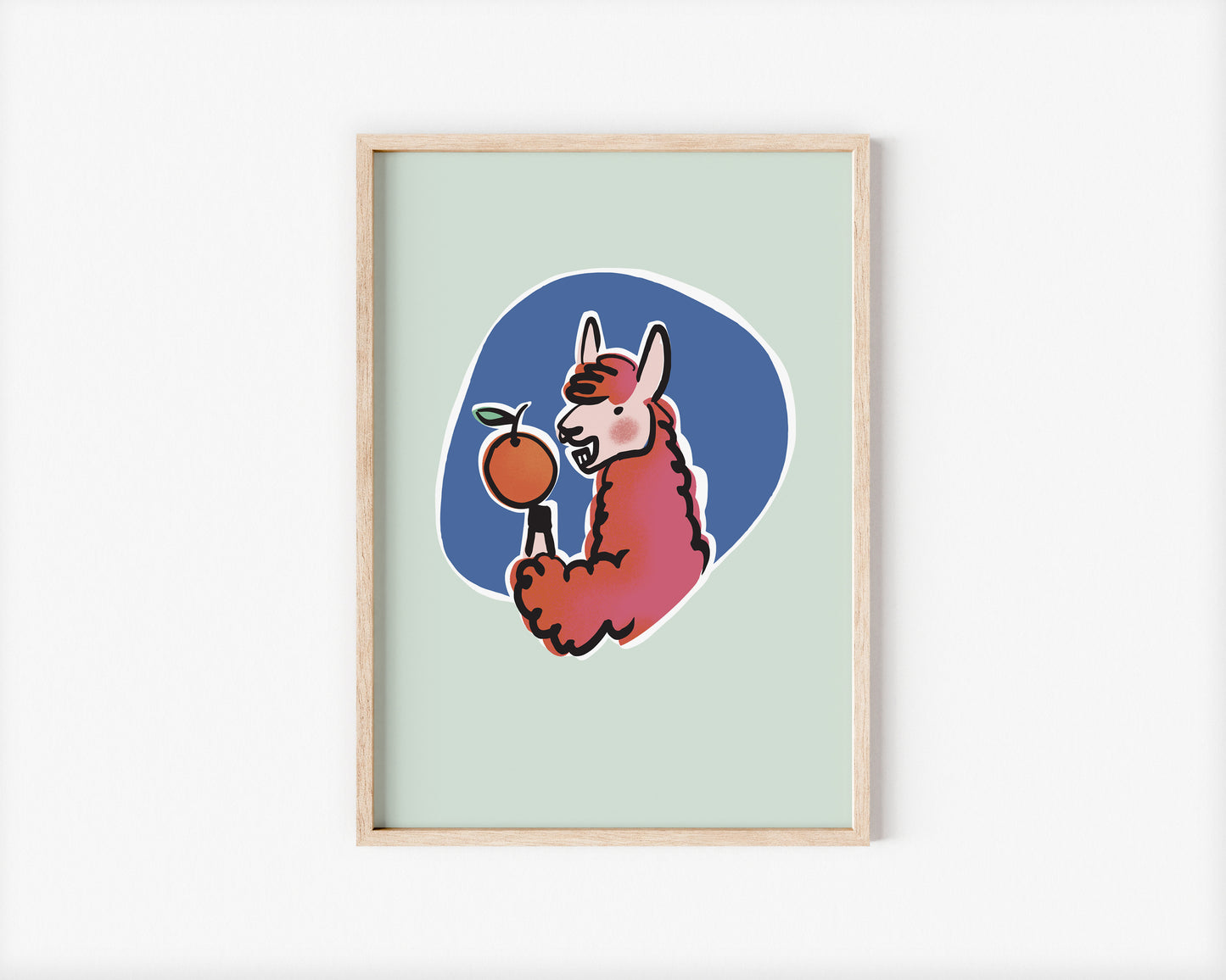 Oriana the Llama A5 Art Print