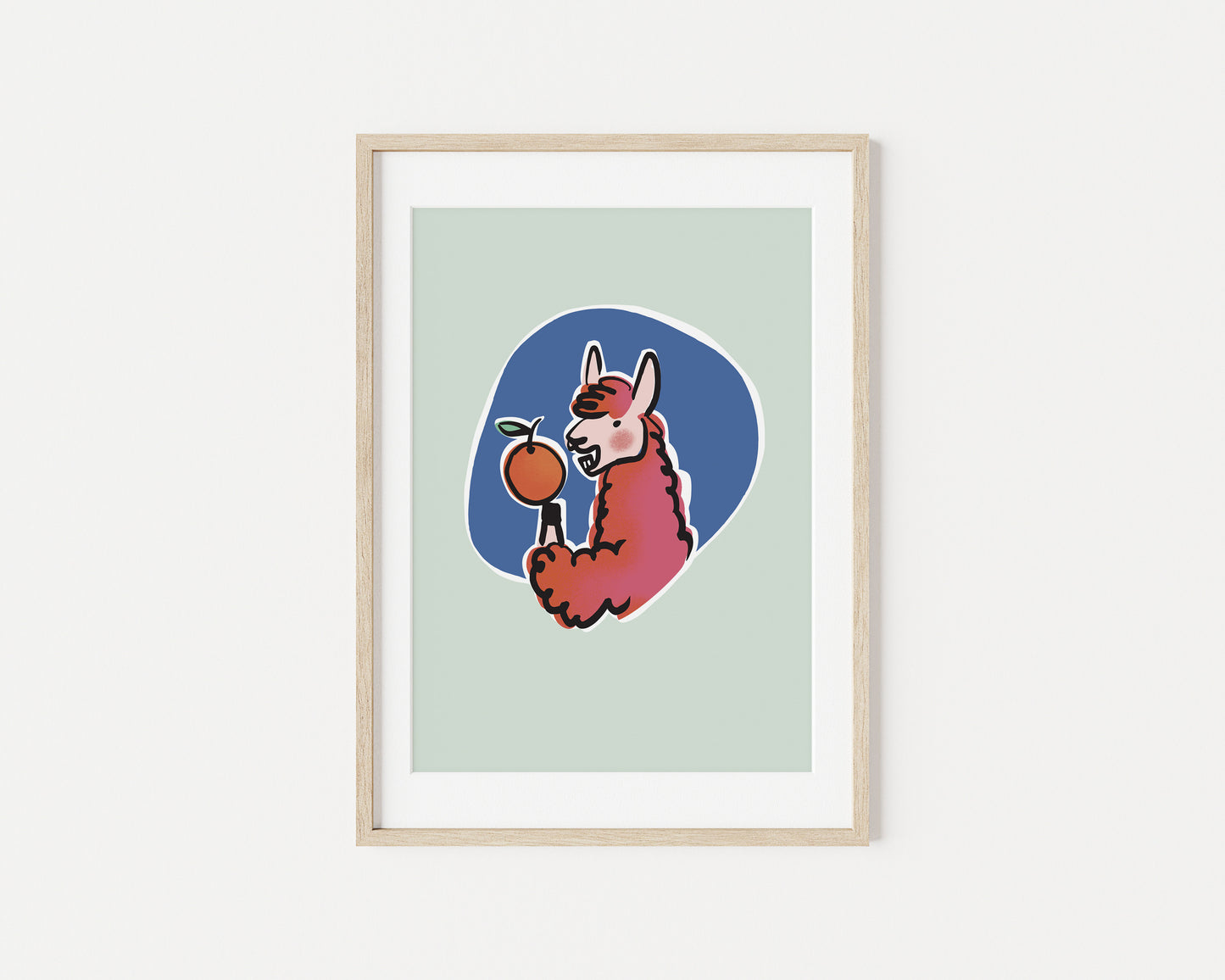 Oriana the Llama A5 Art Print