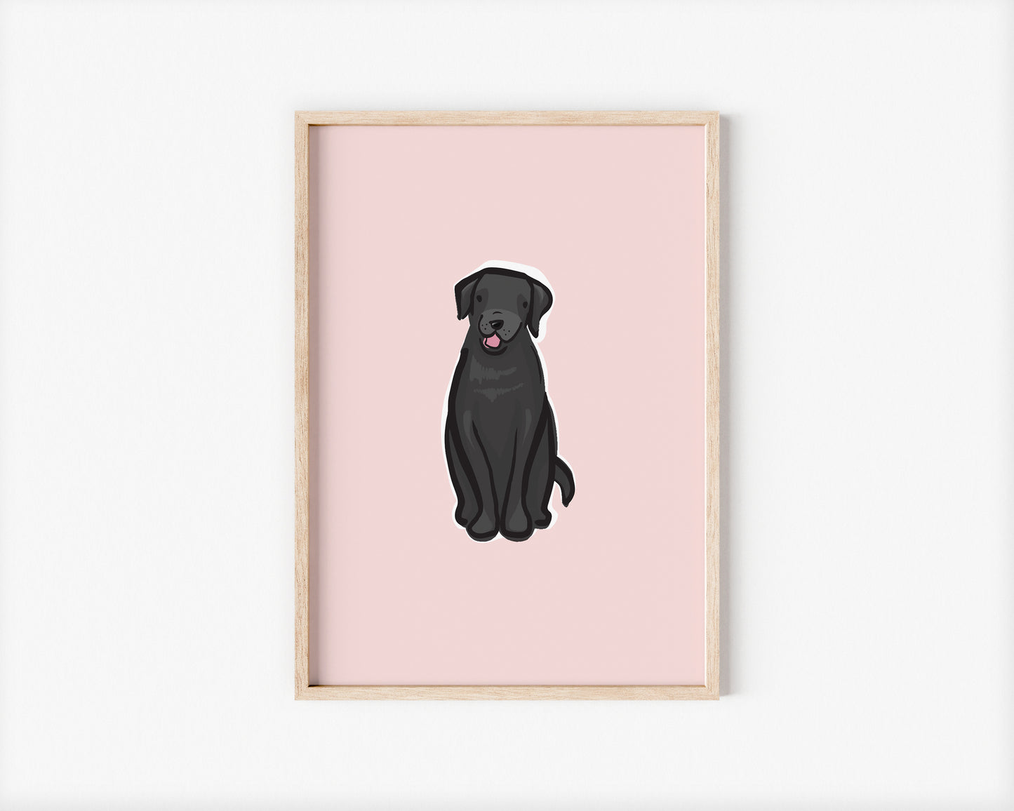 Pepper the Black Labrador Dog A5 Art Print
