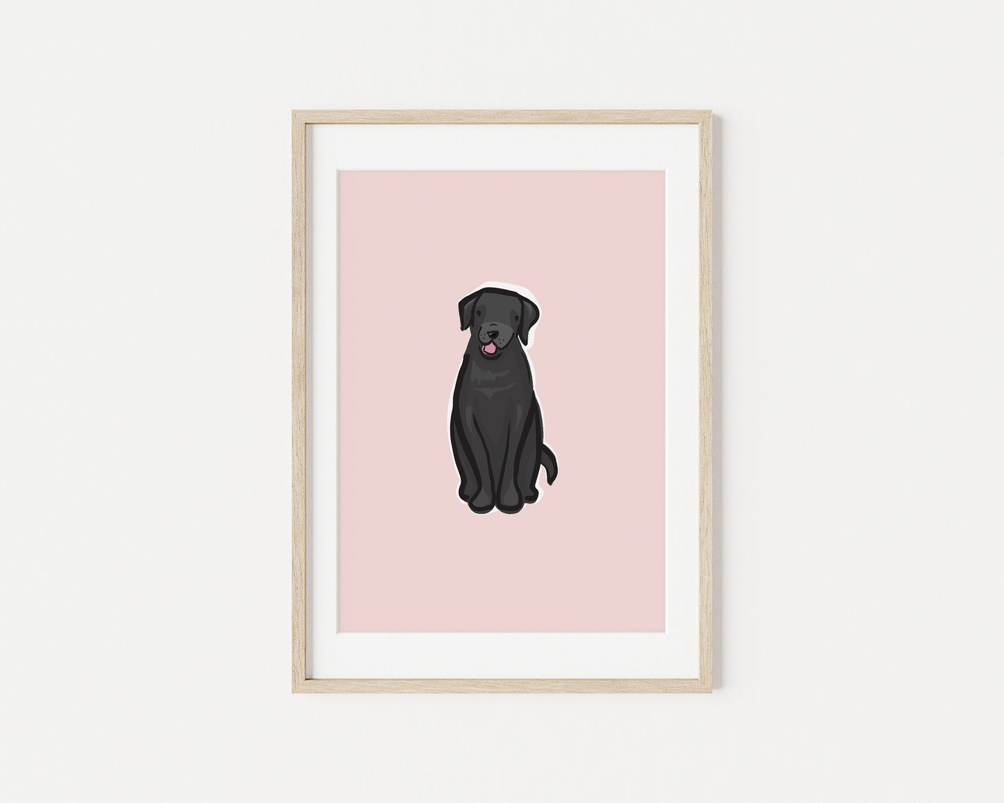 Pepper the Black Labrador Dog A5 Art Print