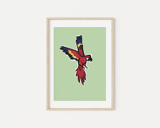 Percy the Parrot A5 Art Print