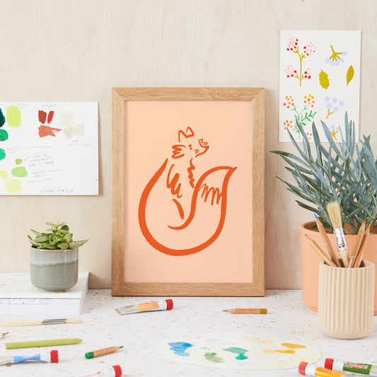 Redmond the Fox A4 Art Print