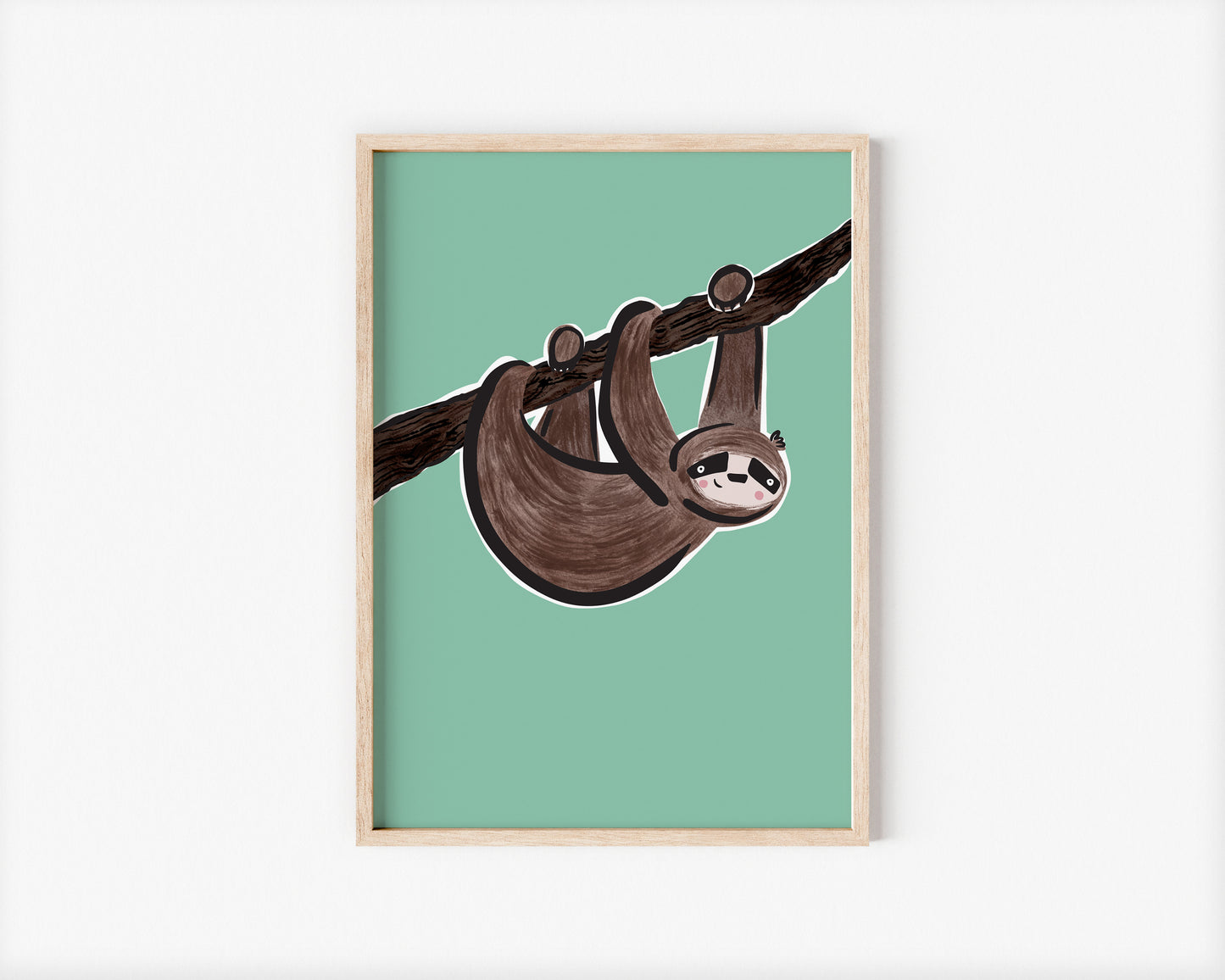 Sereno the Relaxing Sloth A5 Art Print