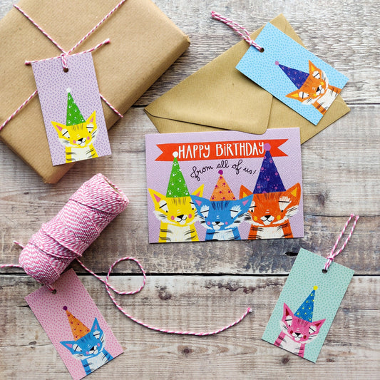 Larkin the Yellow Party Tiger Gift Tags | Pack of 6