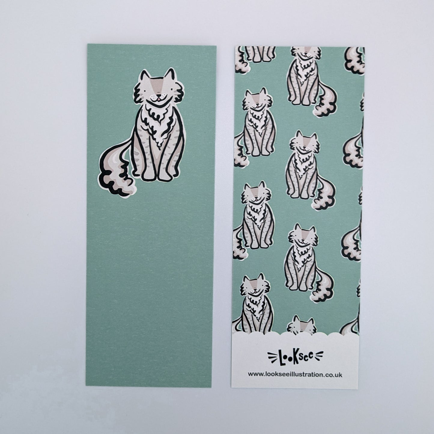 Dylan the Grey Fluffy Cat Bookmark