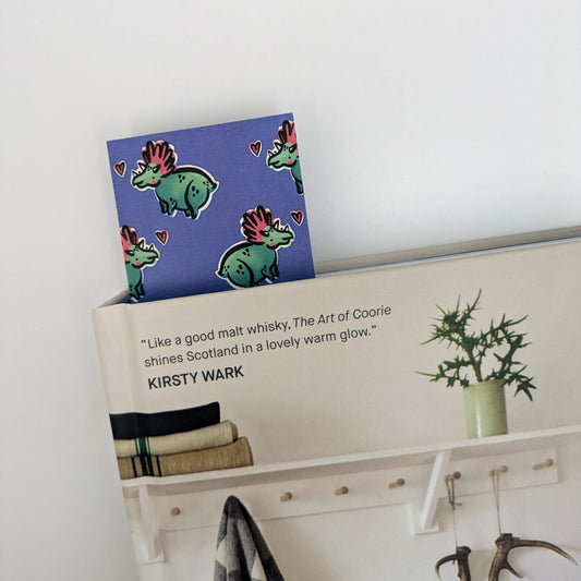 Topsy the Triceratops Dinosaur Bookmark