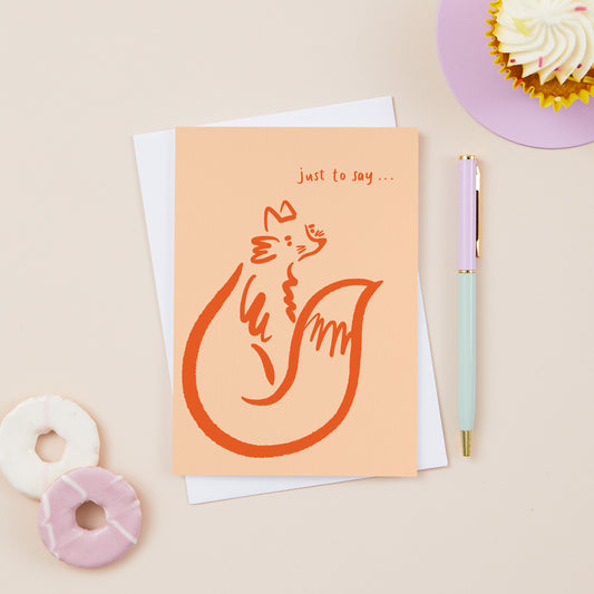 Redmond the Fox Just to Say Card