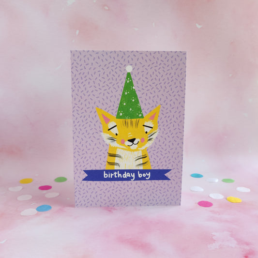 Party Tiger Boy Birthday Card