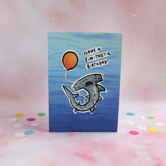 Hammerhead Shark Fintastic Birthday Card