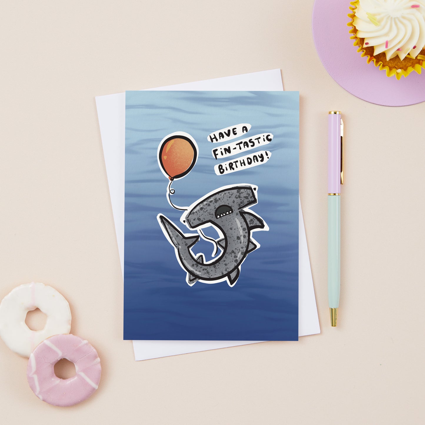 Hammerhead Shark Fin-tastic Birthday Card